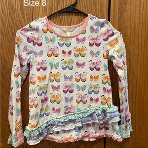 Matilda Jane Butterfly long sleeve shirt-Size 8